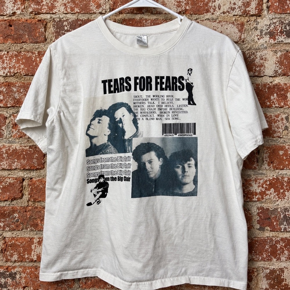 Tears For Fears Graphic T-Shirt L 80s Band Tee Retro Indie Alt Retro